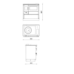 ALFA PLAM, sporák ALFA 85G ECO, 8,31 kW, pravý, bílý