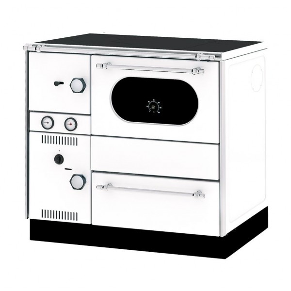 ALFA PLAM, sporák ALFA TERM 20 s výměníkem, 22,9 kW, pravý, bílý