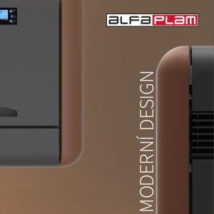 ALFA PLAM, peletová kamna s výměníkem DINO 24 ECO 24 kW, bronzová
