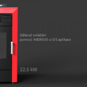 ALFA PLAM, peletová kamna s výměníkem COMMO 12 ECO 12 kW, černá