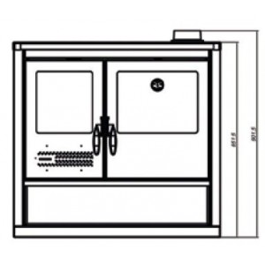 TIM SISTEM, sporák na TP NORTH 8,73 kW, pravý, inox